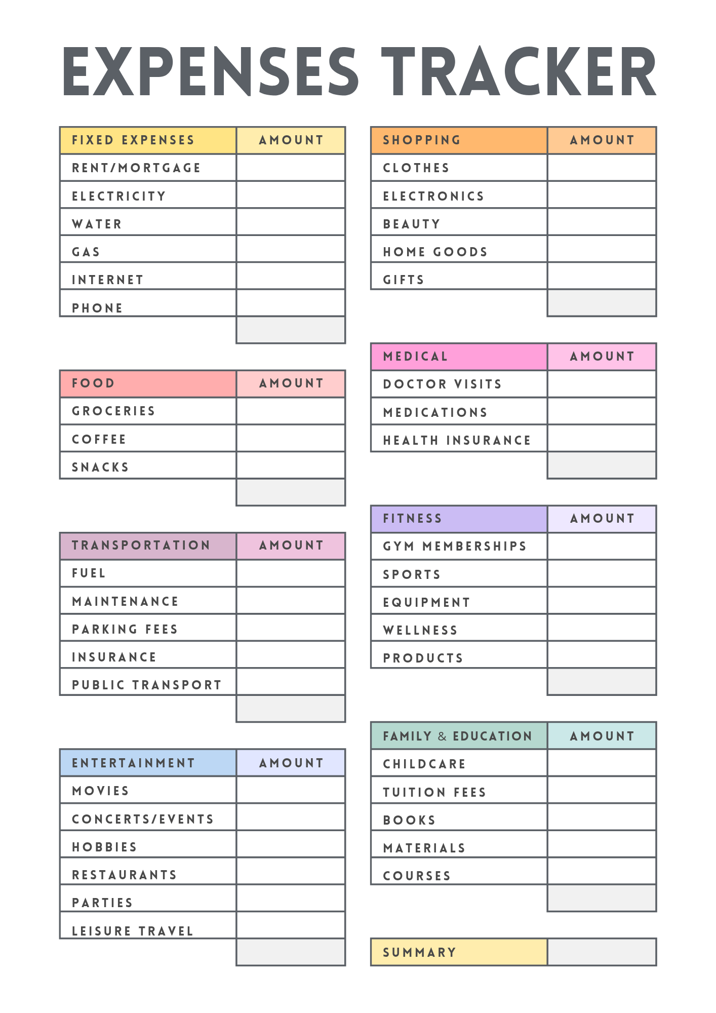 Best Expense Tracker Template Excel Preview