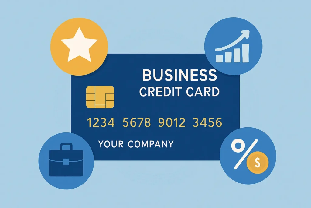 Small business owner using a business credit card for payment